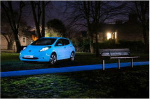 Nissan desarrolla pintura para coches que brilla en la oscuridad