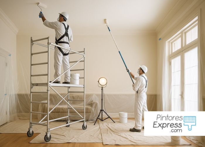 La verdad sobre pintar techos altos sin experiencia La verdad sobre pintar techos altos sin experiencia